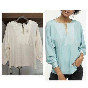 J.Crew (Black Label) Keyhole V-Neck Top